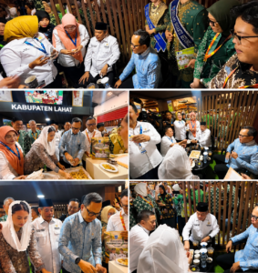 Kunjungi Stand Lahat, WAMENDAGRI dan WAMENDAG Nikmati Kuliner Khas Bumi Seganti Setungguan
