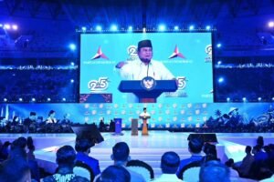 Prabowo Hadiri HUT ke-25 Partai Demokrat, Tekankan Pentingnya Persatuan di Tengah Perbedaan Politik