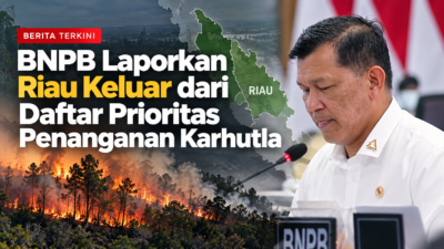 BNPB Laporkan Riau Keluar dari Daftar Prioritas Penanganan Karhutla