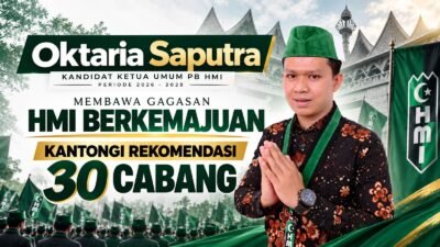 Oktaria Saputra Usung HMI Berkemajuan, Kantongi Rekomendasi 30 Cabang