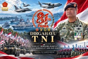 HUT KE-81 TNI, WAKIL PANGLIMA TNI: TNI Kuat Bersama Rakyat, Indonesia Berdaulat, Adil dan Makmur