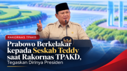 Prabowo Berkelakar kepada Seskab Teddy saat Rakornas TPAKD, Tegaskan Dirinya Presiden