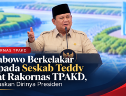 Prabowo Berkelakar kepada Seskab Teddy saat Rakornas TPAKD, Tegaskan Dirinya Presiden