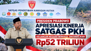 Presiden Prabowo Apresiasi Kinerja Satgas PKH, Keuangan Negara Rp52 Triliun Berhasil Dikembalikan